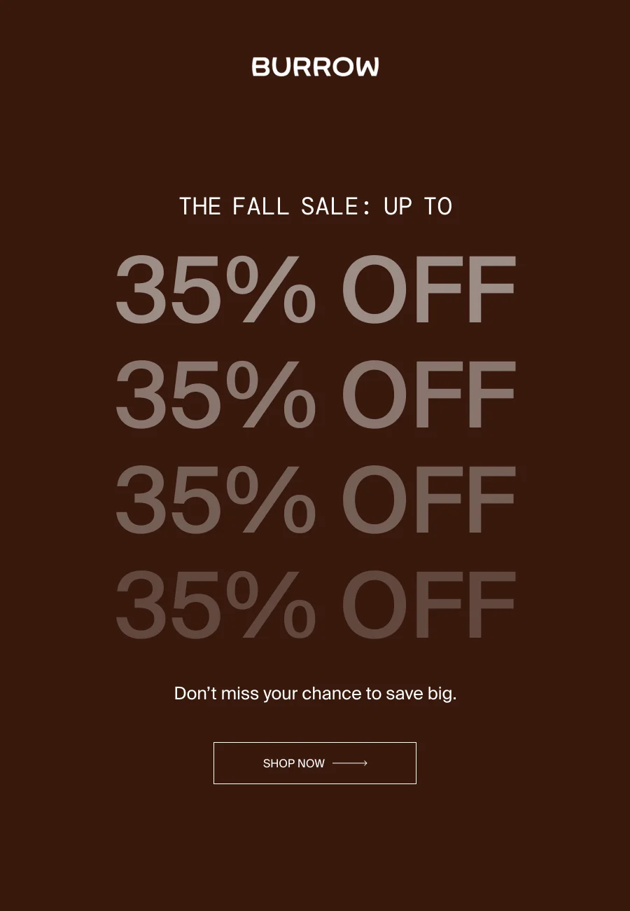 The Fall Sale. Up To 35% Off. Shop Now. 