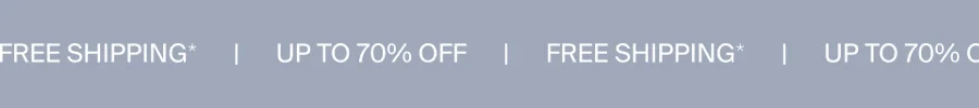 Upto 70% Off + Free Shipping