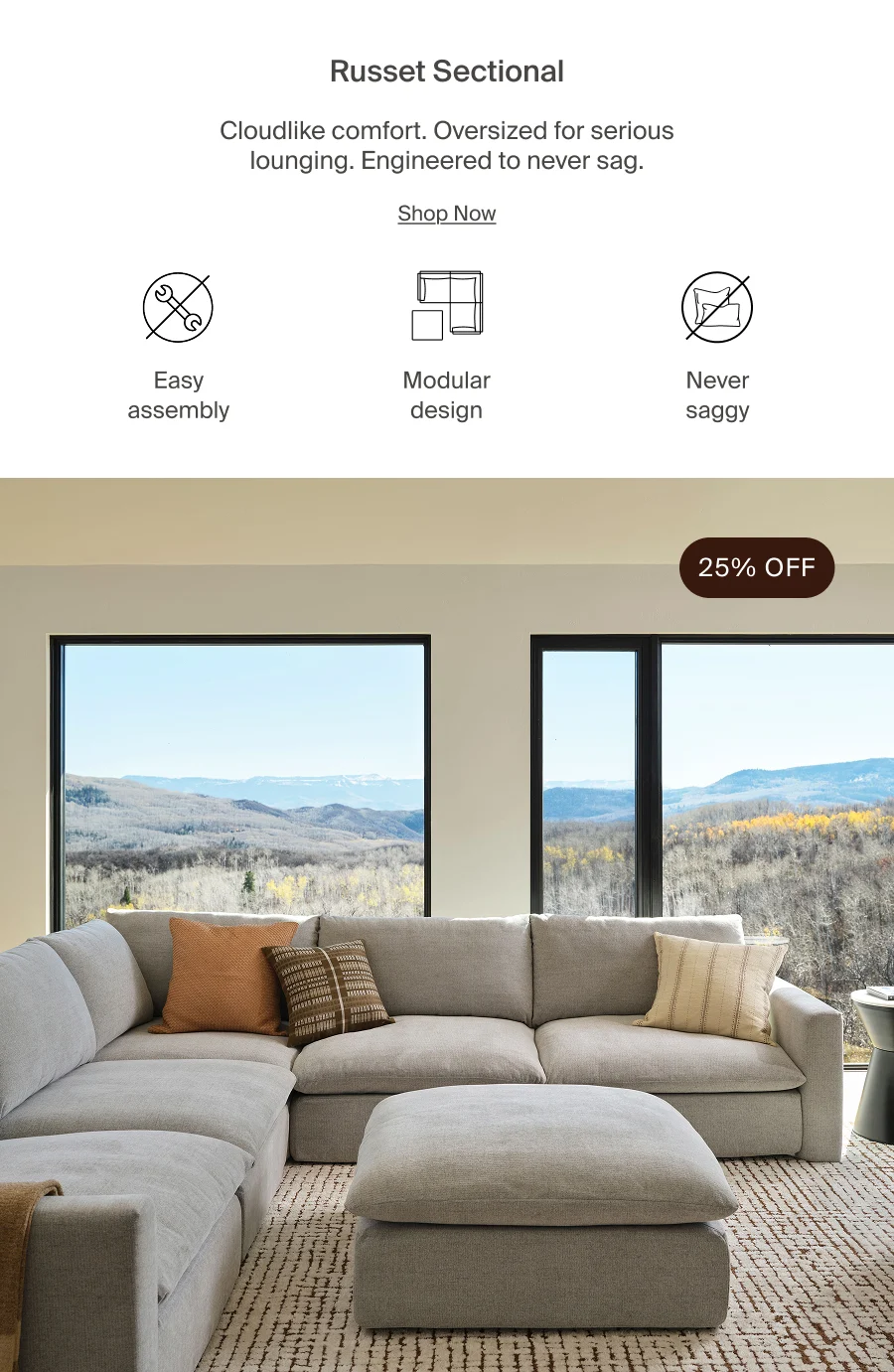Russet 6-Piece Corner Sectional