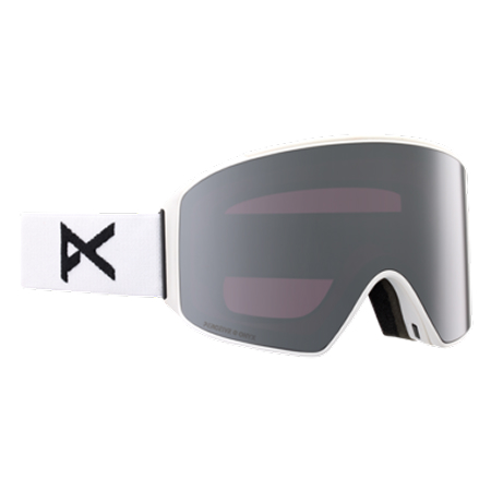 Anon M4 Cylindrical Goggles in a White Frame and Perceive Sunny Onyx Lens