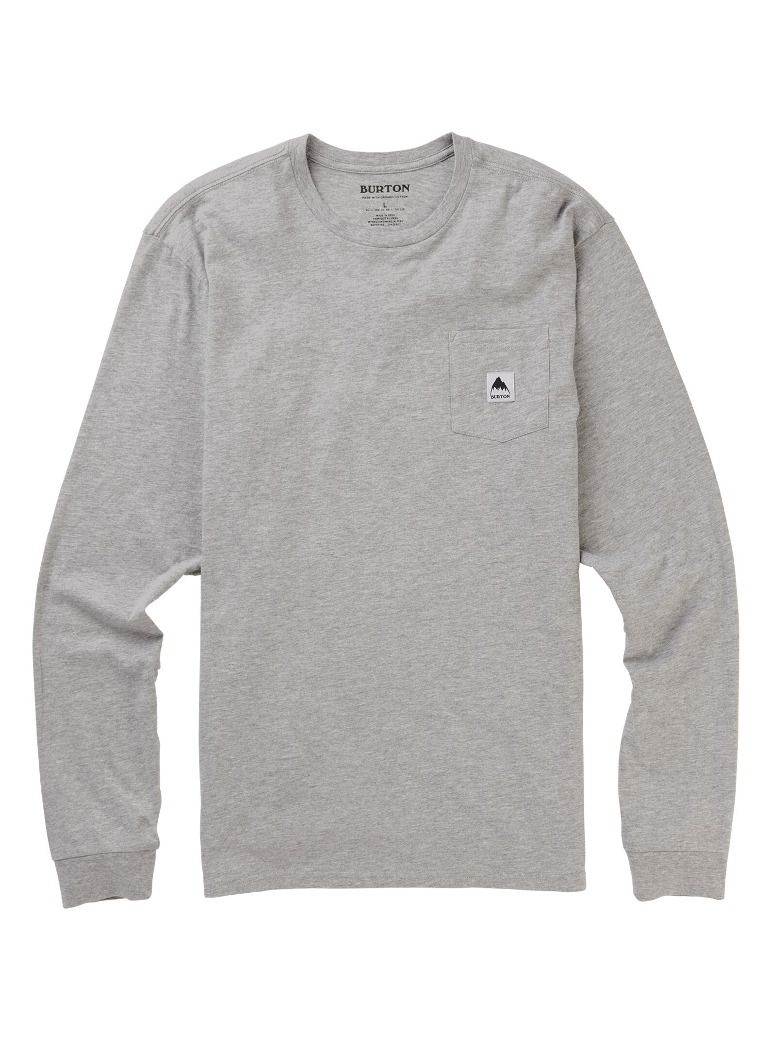 The Burton Colfax Long Sleeve T-Shirt in grey