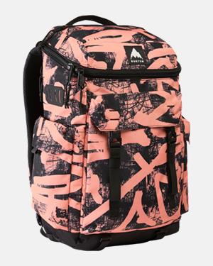 Burton Annex 2.0 28L Backpack in a coral and black print