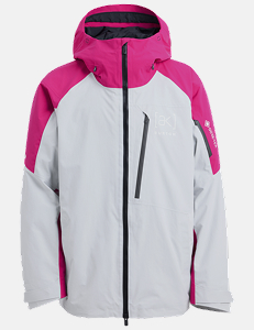 Flat-lay studio shot of the Men's Burton [ak]® Cyclic GORE‑TEX 2L Jacket in Very Berry / Gray Cloud