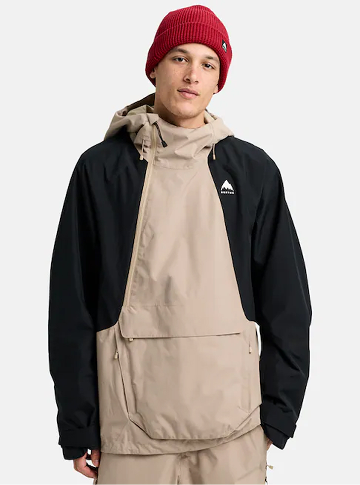 Men's Burton Reserve 2L Relaxed Anorak Jacket in Summit Taupe / True Black
