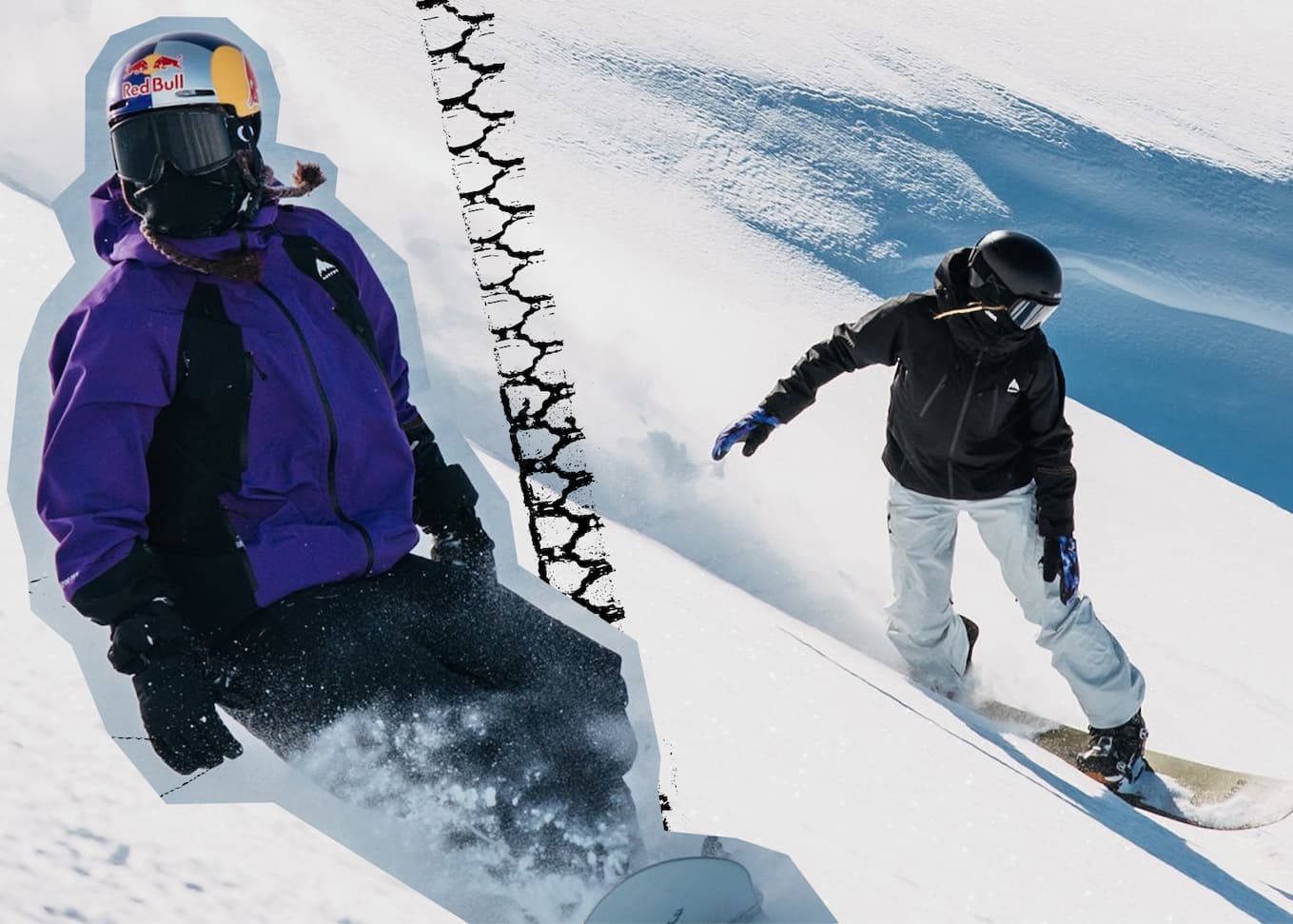 Burton Reserve Outerwear in Violet, True Black and Gray Cloud.
