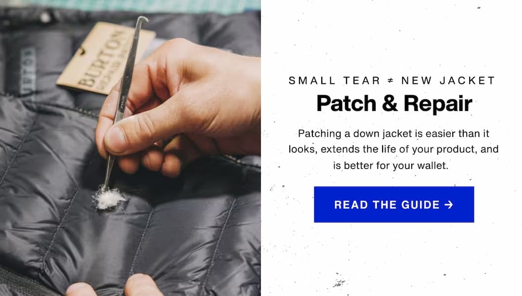 Patching a down jacket is easier than it looks,&nbsp;extends the life of your product, and is better for your wallet.&nbsp;&nbsp;