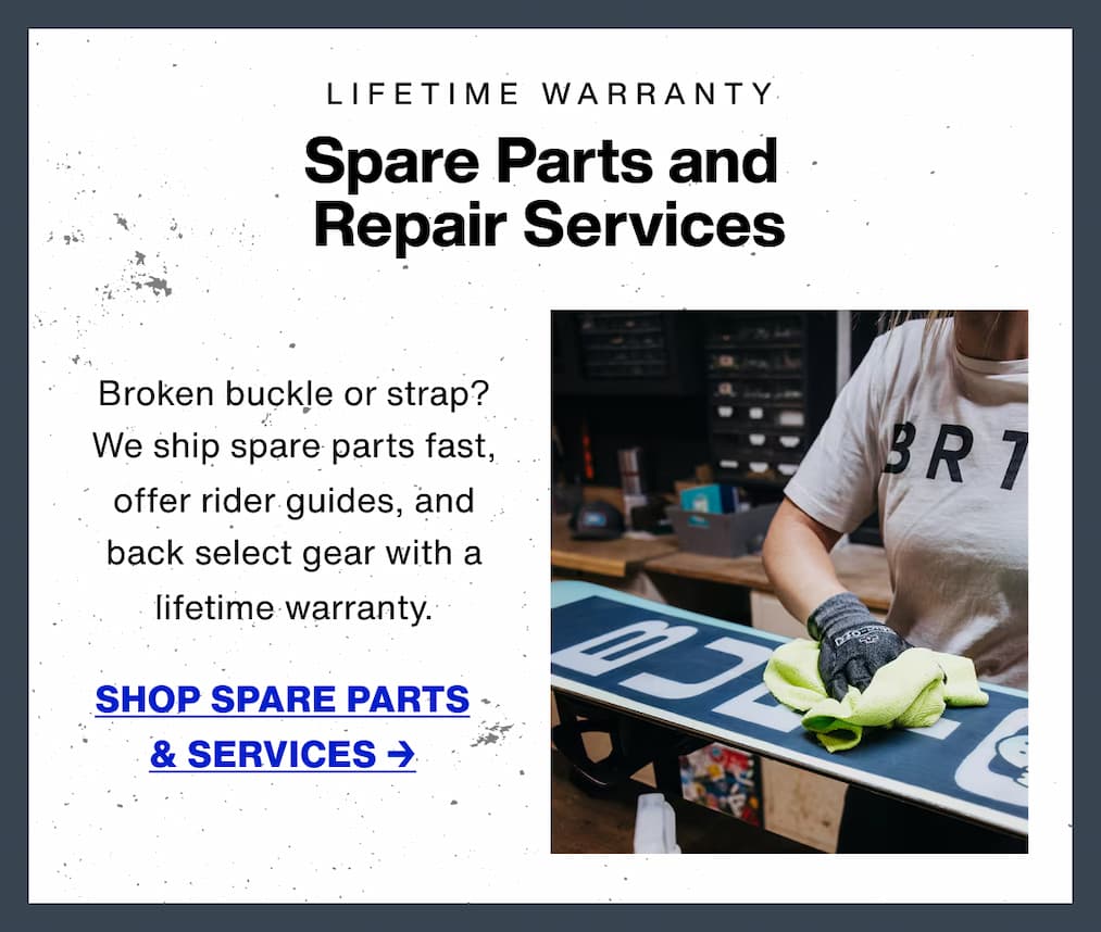 Broken&nbsp;buckle or strap? No need&nbsp;to buy&nbsp;new.&nbsp;We&nbsp;ship&nbsp;spare parts&nbsp;fast,&nbsp;have rider guides&nbsp;to help, and back select products with a lifetime warranty.&nbsp;