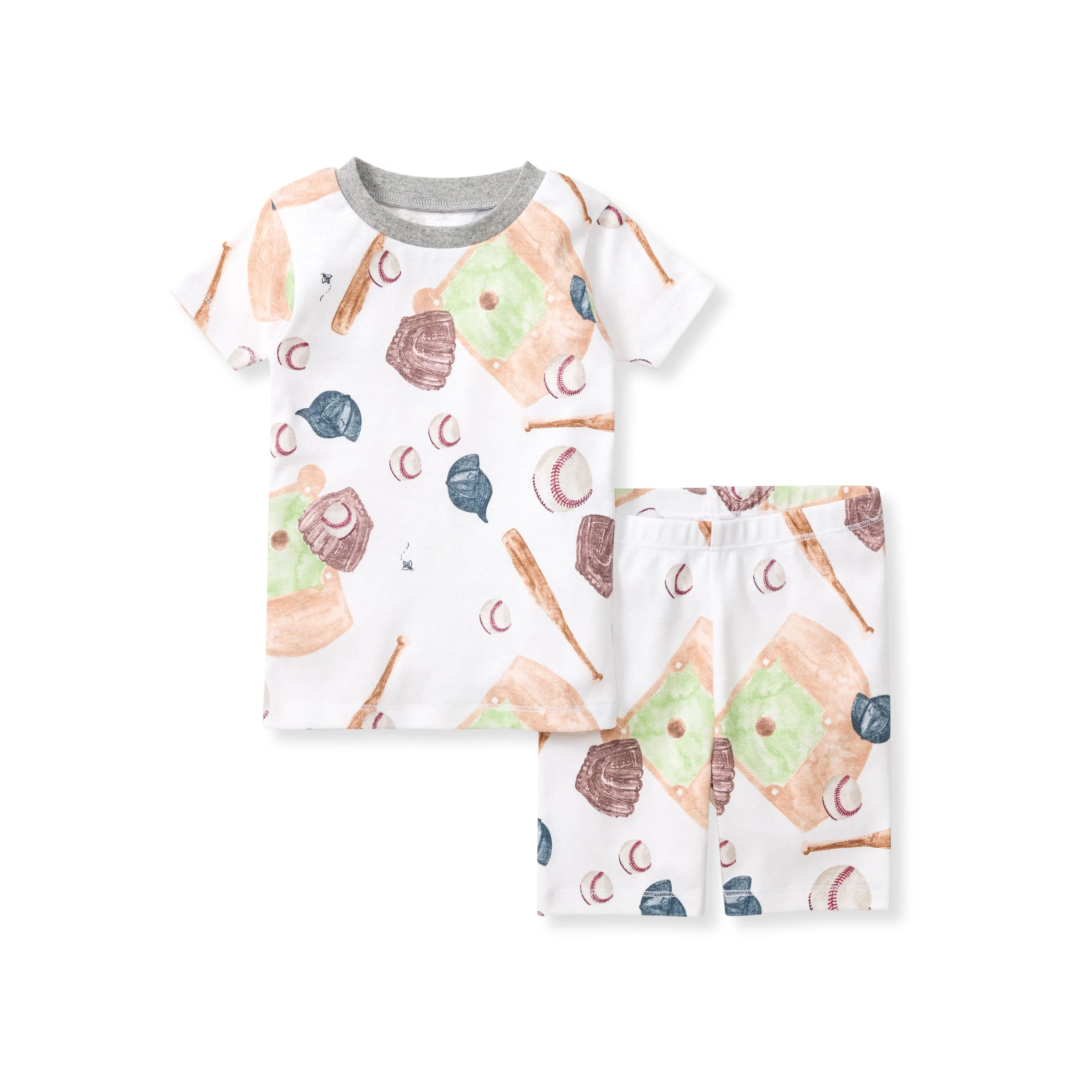 Image of Baseball Organic Cotton Two-Piece Pajamas