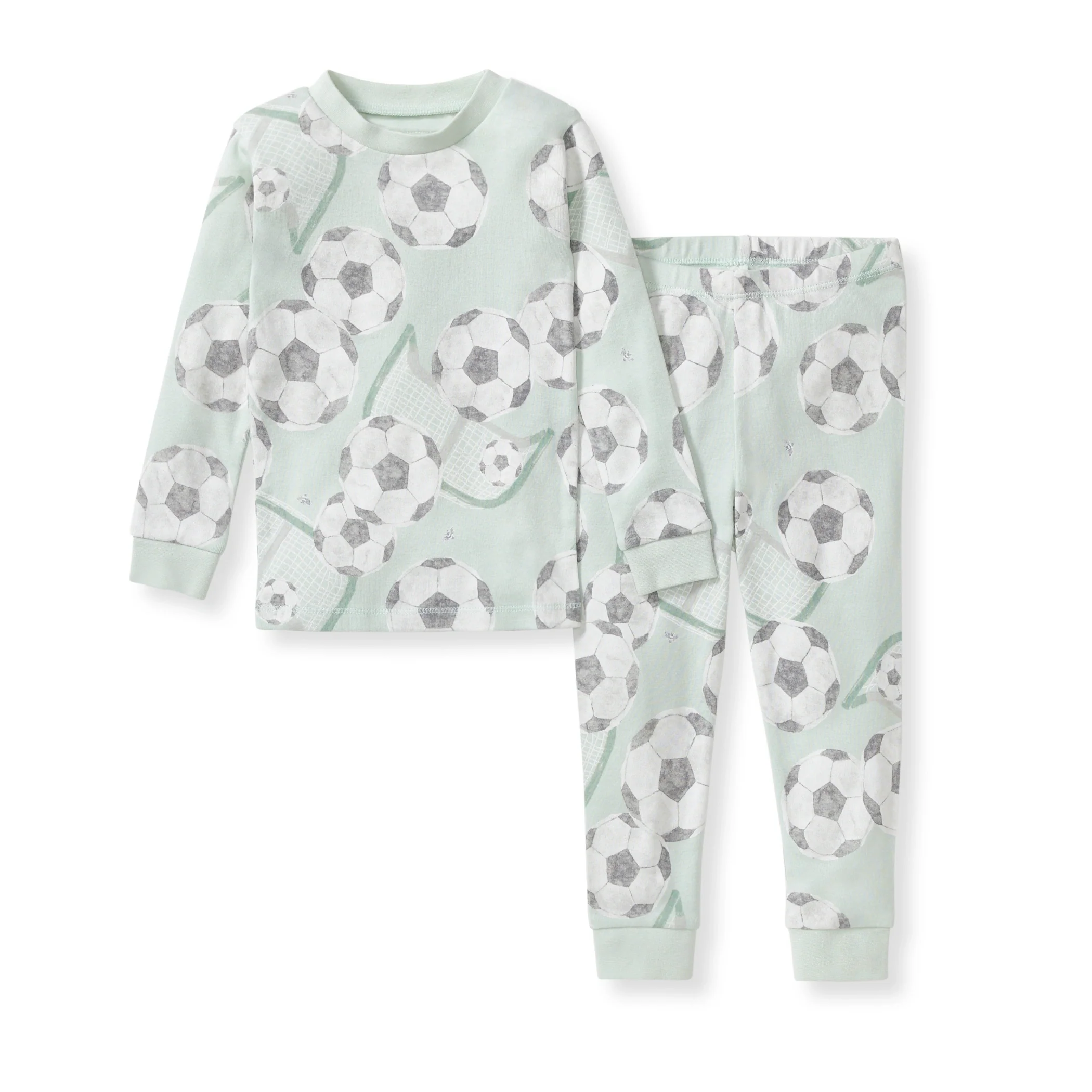 Image of Soccer Goal Organic Cotton Two-Piece Pajamas