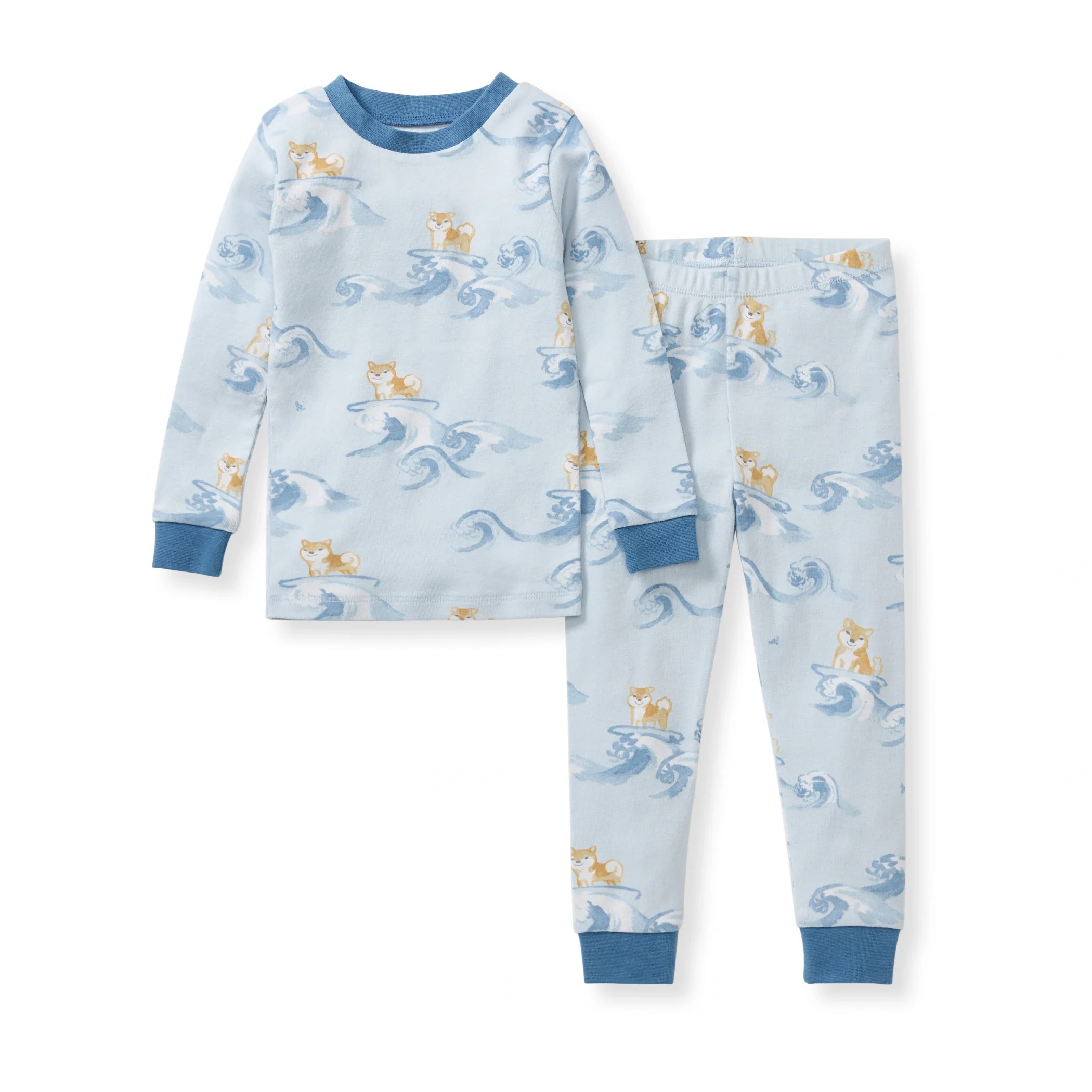 Image of Surfer Pups Organic Cotton Two-Piece Pajamas