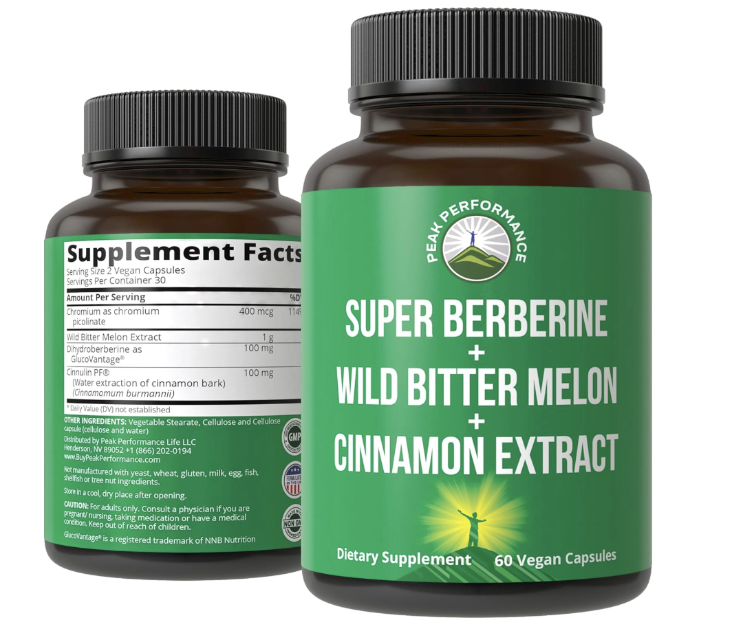 Super Berberine + Wild Bitter Melon + Cinnamon Extract
