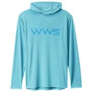 World Wide Sportsman 3D Cool Logo Long-Sleeve Hoodie - Coastal Waters - S