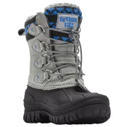 Outdoor Kids Lucerne Insulated Pac Boots for Kids - Grey/Blue - 11 Kids