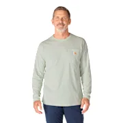 Carhartt Force Relaxed-Fit Midweight Long-Sleeve Pocket T-Shirt for Men - Smoked Teal - 2XLT