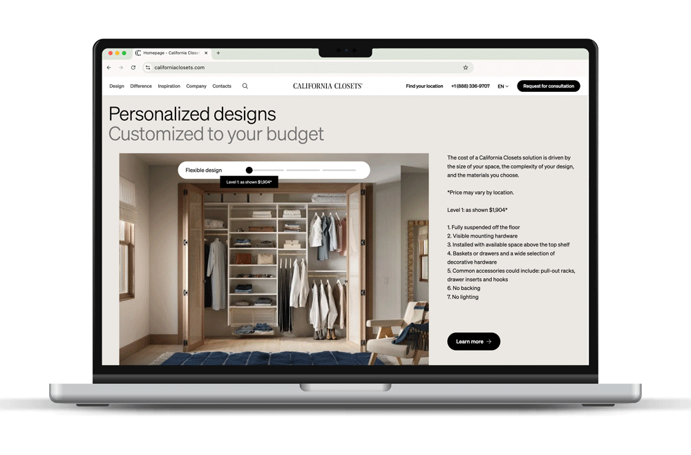 Image of an open laptop with the new website