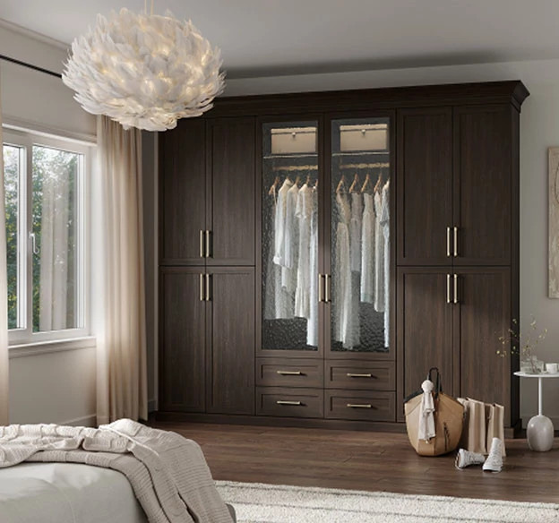 Image shows bedroom space