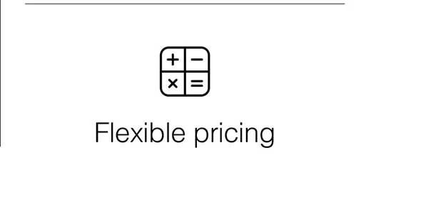 Flexible pricing