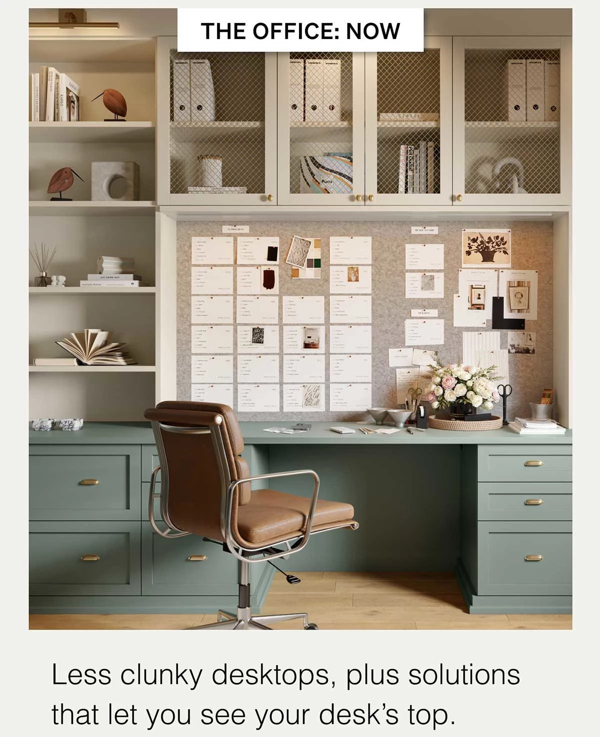 Less clunky desktops, plus solutions that let you see your desk’s top. 