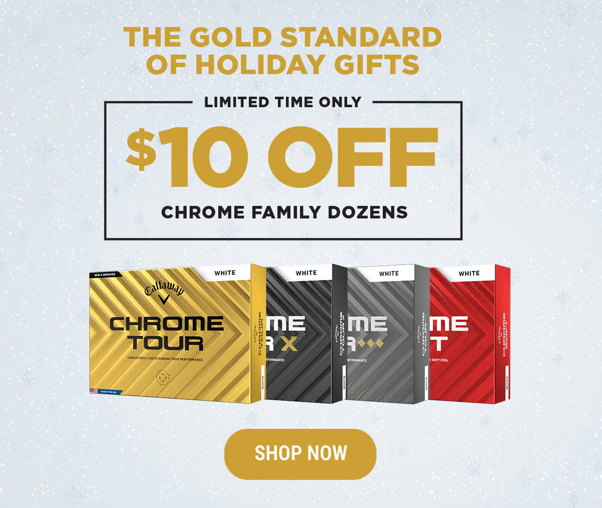 Performance Rewarded | 2 Dozen For $95 | All Chrome Golf Ball Models(1) | Shop Now