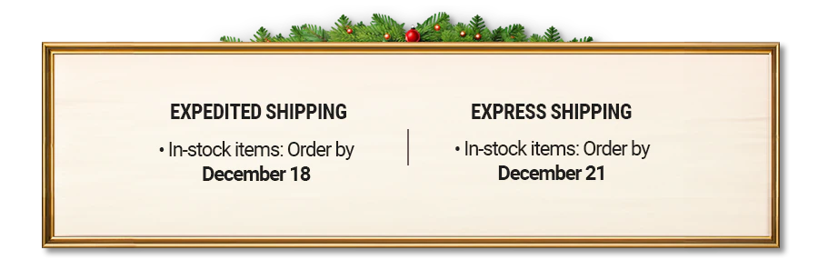Holiday Shipping Timelines for Expedited and Express Mail