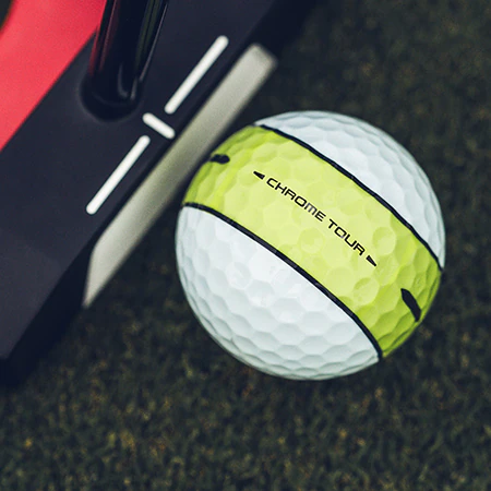 Chrome Tour 360 Yellow Stripe Golf Balls