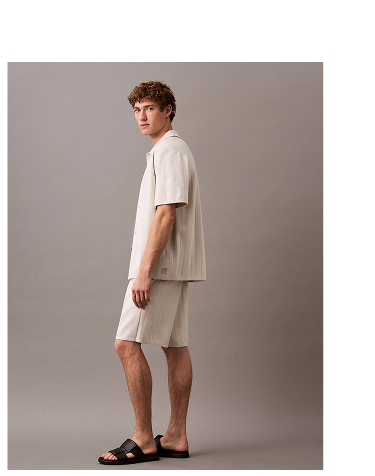 Jacquard Mesh Pull-On Sweater Shorts