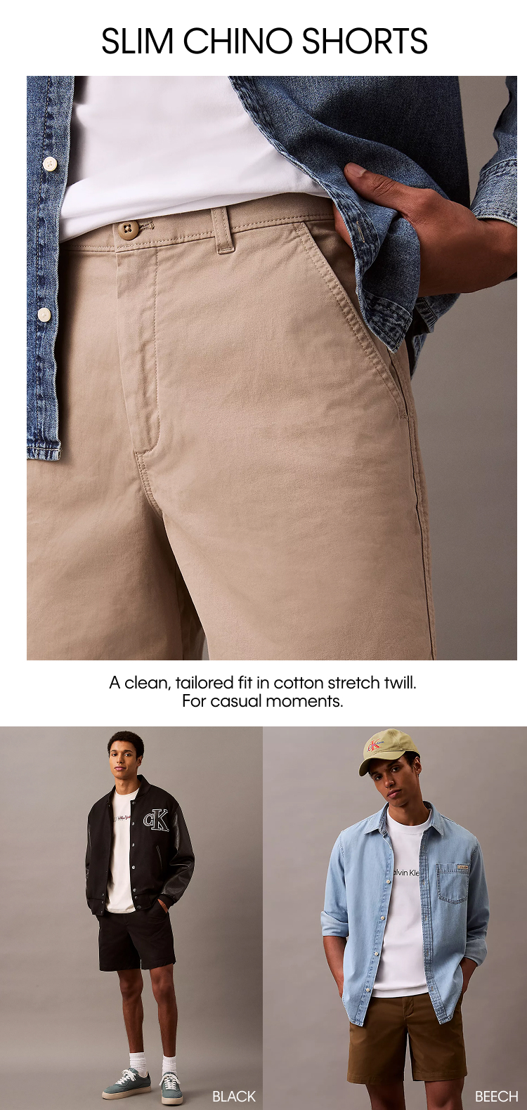SLIM CHINO SHORTS