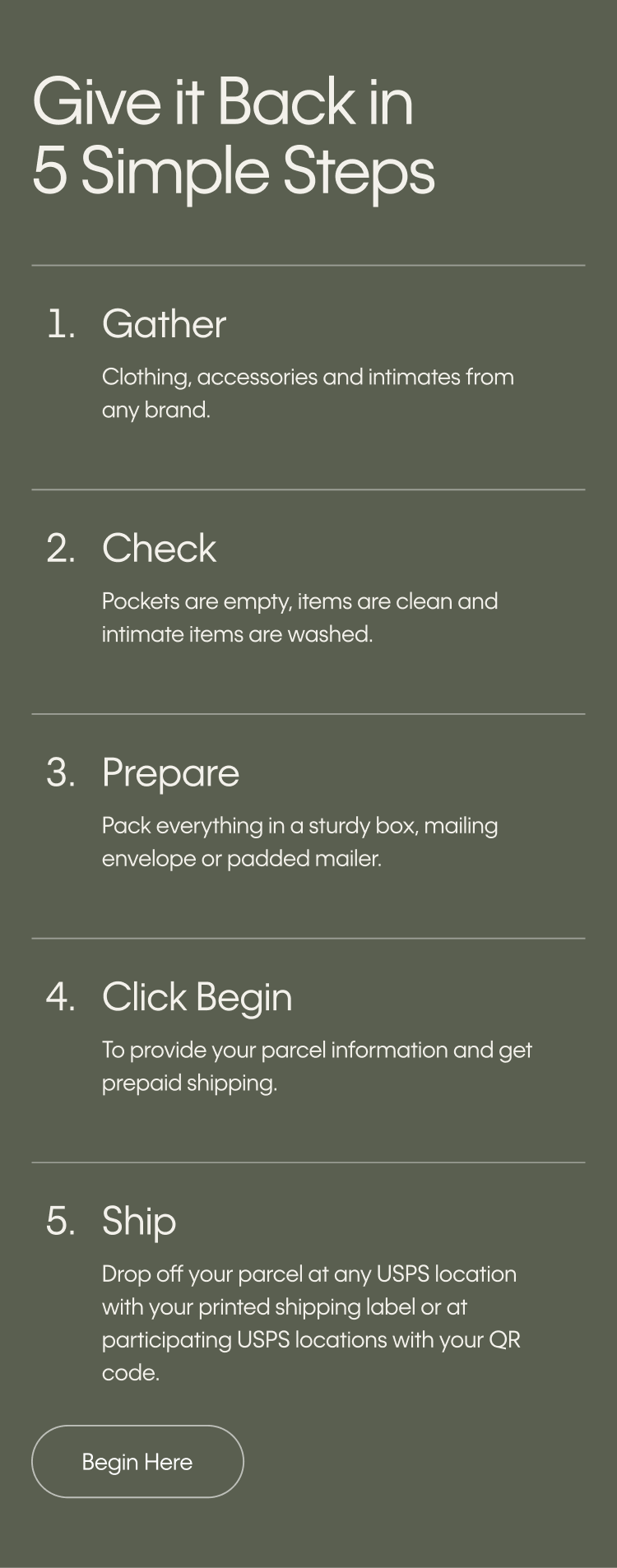 Give it Back in 5 Simple Steps - Begin Here