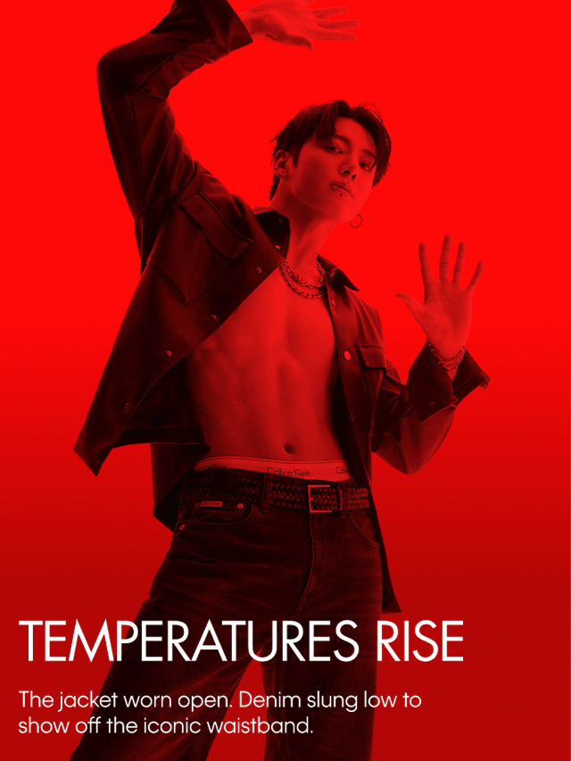 TEMPERATURES RISE - The jacket worn open.