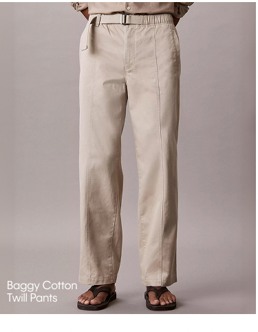 Baggy Cotton Twill Pants