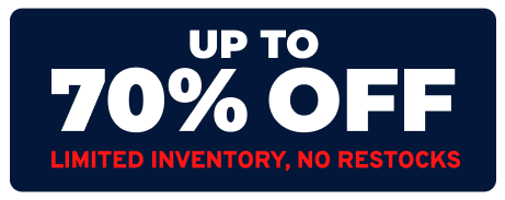 Up to 70% Off I Limited Inventory, No Restocks