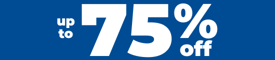 up to 75% off