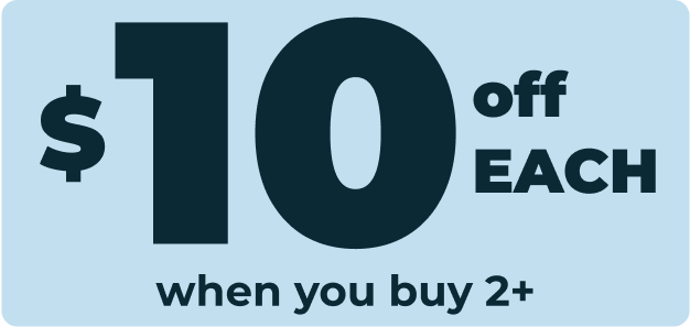 $10 off each when you buy 2+