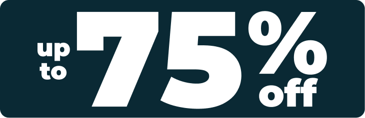 up to 75% off