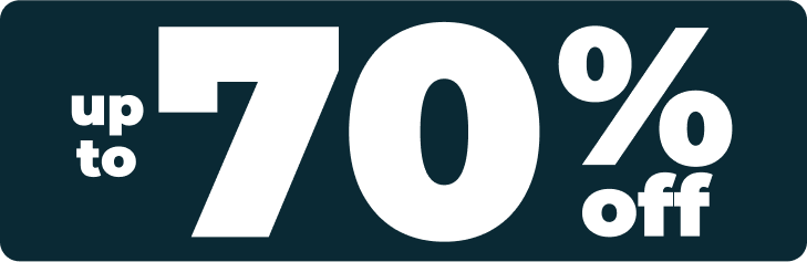 up to 70% off