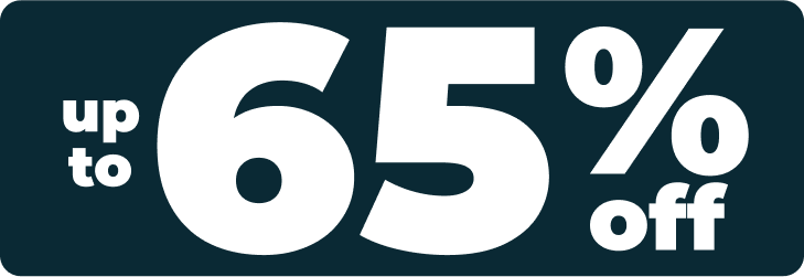 up to 65% off