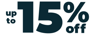 up to 15% off
