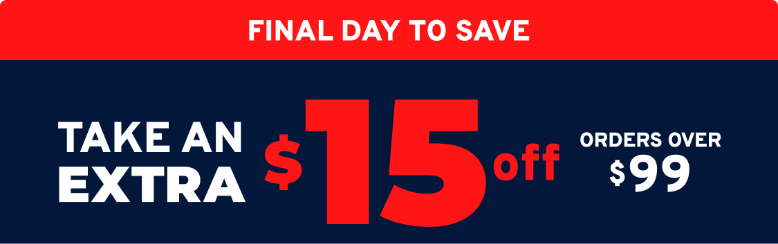 Take an Extra $15 off Orders Over $99