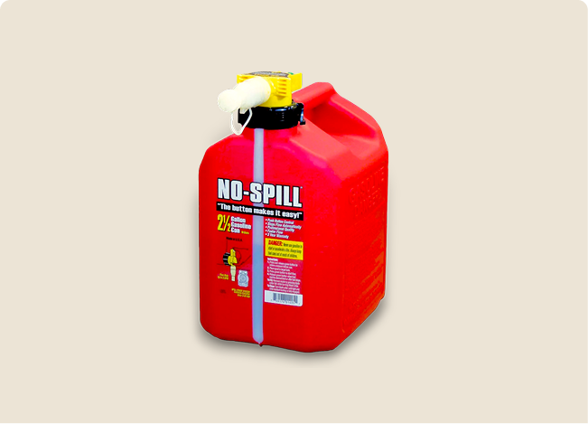 No-Spill Gas Can
