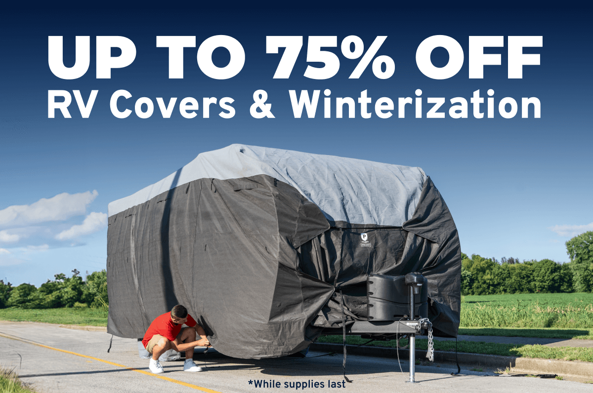 Up to 75% off RV Covers & Winterization