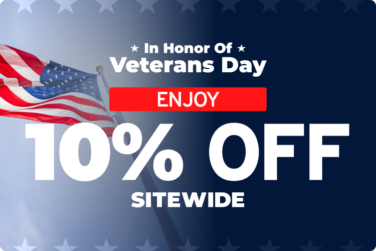In honor of Veterans Day, enjoy 10% Off Sitewide I Use Code: HONOR10 at checkout