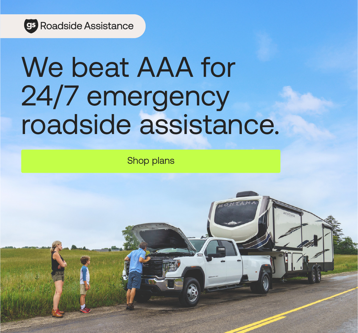 We beat AAA for 24/7 emergency roadside assistance - Shop plans