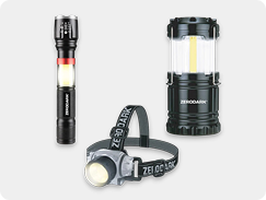 3-PC Tactical Set - Lantern + Flashlight + Headlamp
