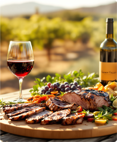 BBQ and wine pairings at Camp Verde