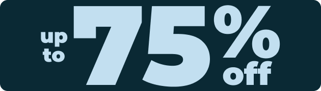 up to 75% off