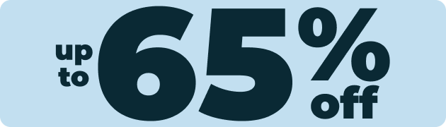 up to 65% off