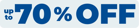 up to 70% off