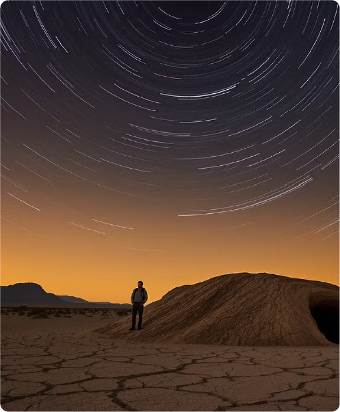 Salton Sea Star Trails