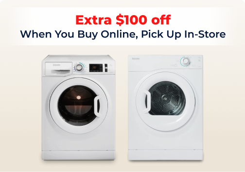 Select Washers & Dryers I Extra $100 off When You Buy Online, Pick Up In-Store