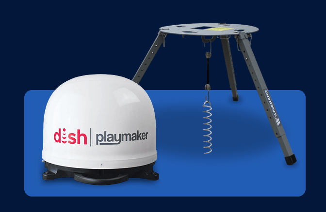 FREE Tripod with purchase of DISH Playmaker Portable Satellite Antenna
